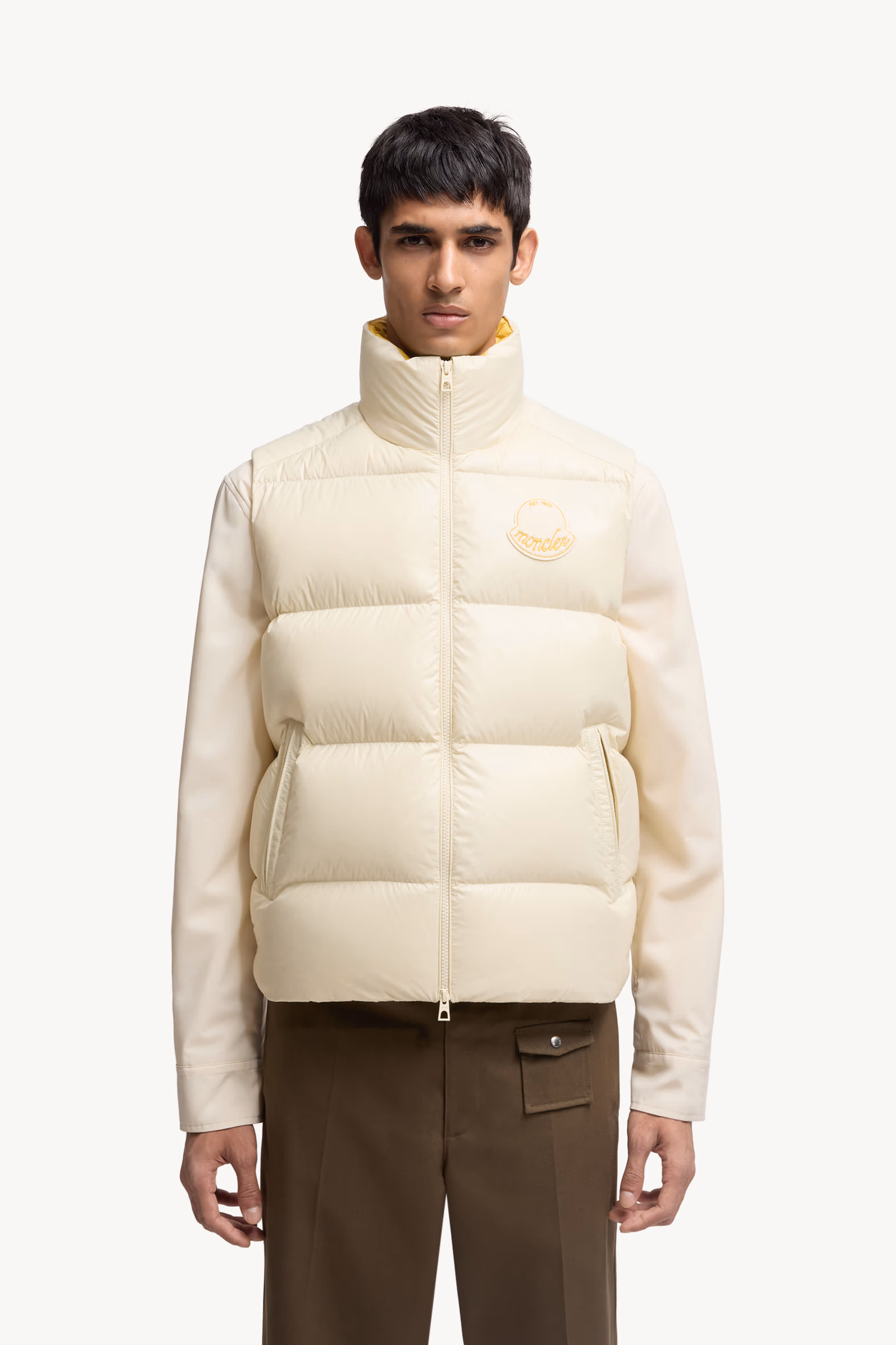 Lipsi Down Vest Men White Ivory Moncler 3